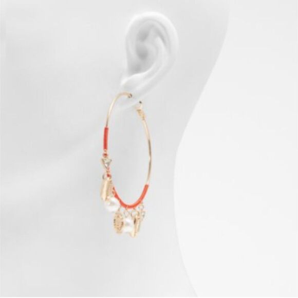 ALDO Orange Hoop Earrings - Picture 2 of 2